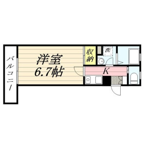 1K Apartment in Kosuge - Katsushika-ku Floorplan