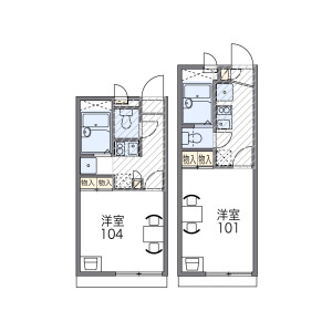 1K Apartment in Fujitoshinden - Higashiosaka-shi Floorplan