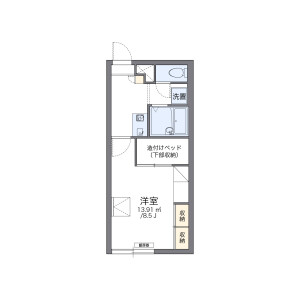 1K Apartment in Toyoka 5-jo - Asahikawa-shi Floorplan