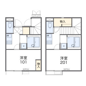 神户市垂水区乙木-1K公寓 房屋布局