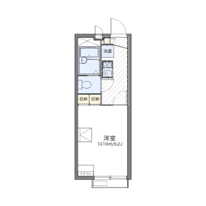 1K Apartment in Shimomachiya - Chigasaki-shi Floorplan