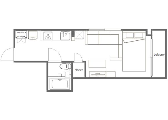 1R Apartment to Rent in Sumida-ku Floorplan