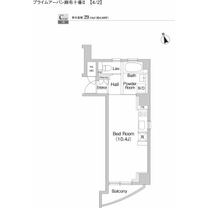 1R Mansion in Azabujuban - Minato-ku Floorplan