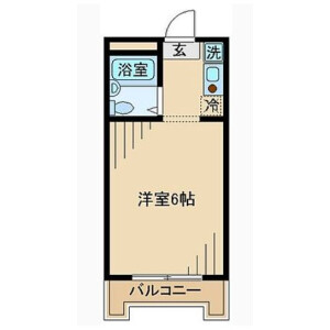 1R {building type} in Wakamatsucho - Fuchu-shi Floorplan