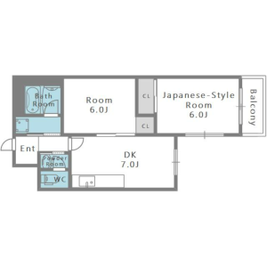 2LDK Mansion in Minamihorie - Osaka-shi Nishi-ku Floorplan