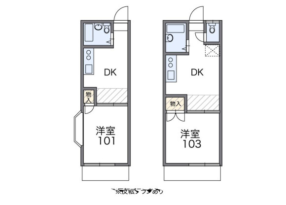 1DK Apartment to Rent in Soka-shi Floorplan