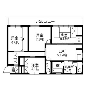 4LDK Apartment in Iwado kita - Komae-shi Floorplan