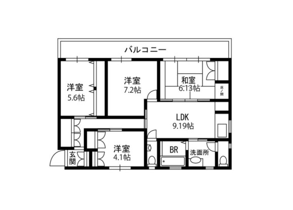 4LDK Apartment to Rent in Komae-shi Floorplan