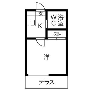 1K Apartment in Noda - Nagoya-shi Nakagawa-ku Floorplan