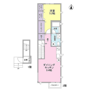 1DK Terrace house in Kamiuma - Setagaya-ku Floorplan