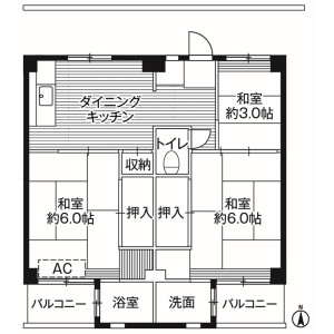 3DK Mansion in Uragamidai - Yokosuka-shi Floorplan