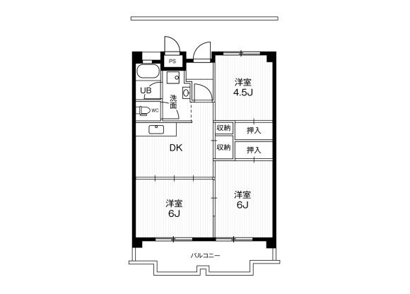3DK Apartment to Rent in Ichinomiya-shi Floorplan