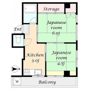 2K Mansion in Mejirodai - Bunkyo-ku Floorplan