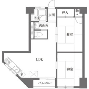 2DK Mansion in Takashimadaira - Itabashi-ku Floorplan