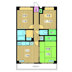 3DK Mansion in Akatsuka - Itabashi-ku Floorplan