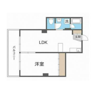1LDK Mansion in Nippombashi - Osaka-shi Chuo-ku Floorplan