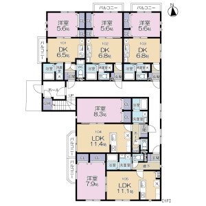 1LDK Apartment in Higashikasai - Edogawa-ku Floorplan