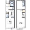1LDK Apartment to Rent in Fukaya-shi Floorplan