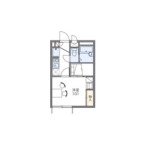 1K Apartment in Ishigaki nishi - Beppu-shi Floorplan
