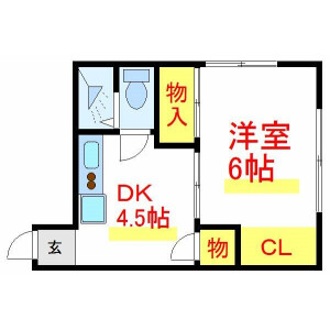 1DK Apartment in Minamisenju - Arakawa-ku Floorplan