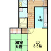 1LDK Apartment to Rent in Edogawa-ku Floorplan