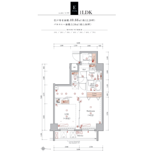 1LDK {building type} in Honjo - Sumida-ku Floorplan