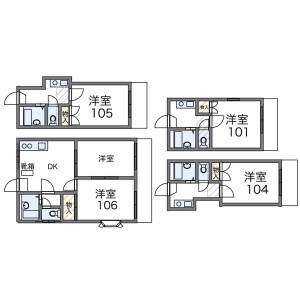 1K Apartment in Odo - Fukuoka-shi Nishi-ku Floorplan