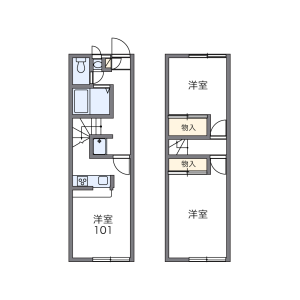 2DK Apartment in Ayashichuo - Sendai-shi Aoba-ku Floorplan
