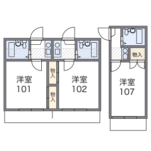 1K Apartment in Gogazuka - Itami-shi Floorplan