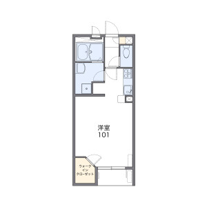 1K Apartment in Ninatawakazono - Kitakyushu-shi Kokuraminami-ku Floorplan