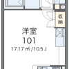 東大阪市出租中的1R公寓 房屋格局