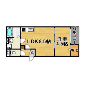 1LDK Mansion in Tsukuda - Osaka-shi Nishiyodogawa-ku Floorplan