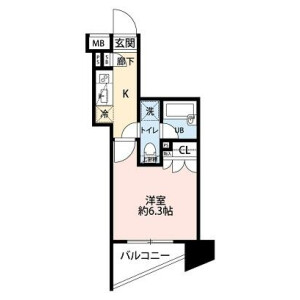 1K Mansion in Yanagicho - Kawasaki-shi Saiwai-ku Floorplan
