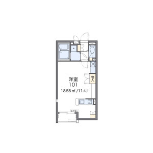 1R Apartment in Negishidai - Asaka-shi Floorplan