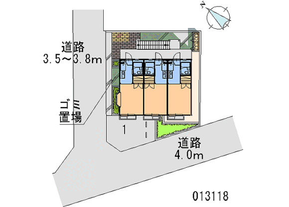 1K 아파트 to Rent in Nishitokyo-shi Floorplan