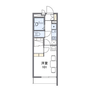 1K Mansion in Minamitsukaguchicho - Amagasaki-shi Floorplan