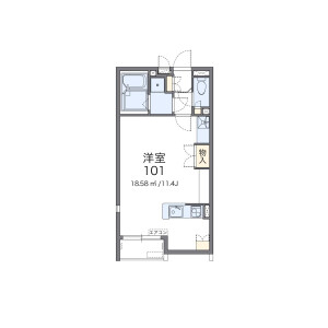 1R Apartment in Omachihigashi - Hiroshima-shi Asaminami-ku Floorplan