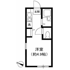 1R Apartment in Nishiikuta - Kawasaki-shi Tama-ku Floorplan