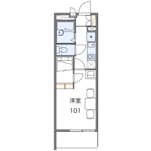 1K Mansion in Hamada - Chiba-shi Mihama-ku Floorplan
