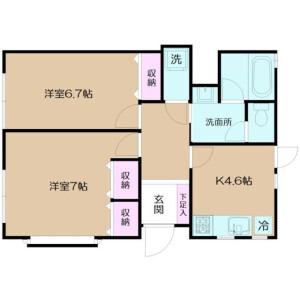 2K Apartment in Okubo - Shinjuku-ku Floorplan