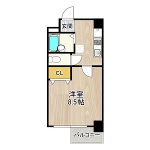 1K Mansion in Kawaranocho - Kyoto-shi Nakagyo-ku Floorplan