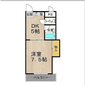1DK Mansion in Honamicho - Suita-shi Floorplan