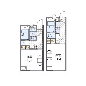 1K Apartment in Nagayoshinagaharahigashi - Osaka-shi Hirano-ku Floorplan