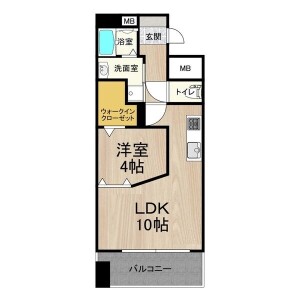 1LDK Mansion in Nishihommachi - Osaka-shi Nishi-ku Floorplan