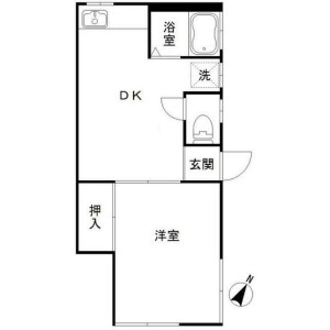 1DK Apartment in Oi - Shinagawa-ku Floorplan