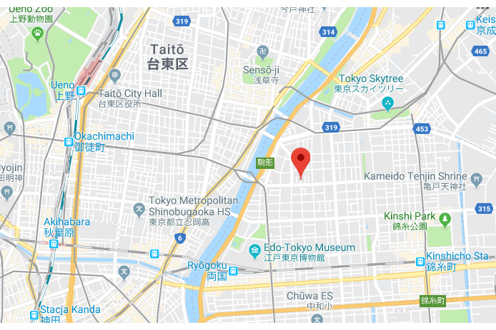 Whole Building Holiday House to Buy in Sumida-ku Map