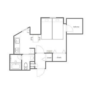 1R Mansion in Dogenzaka - Shibuya-ku Floorplan