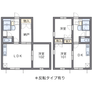 2DK Apartment in Honkatata - Otsu-shi Floorplan
