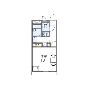 1K Apartment in Nakamiya - Osaka-shi Asahi-ku Floorplan