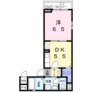 1DK Apartment in Kitazawa - Setagaya-ku Floorplan